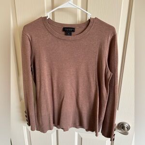 Investments Petites Women's Brown Long Sleeve Sweater